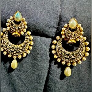 Kundan Jhumka Earrings Indian Bollywood Pakistani.